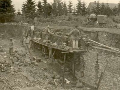 1955 - Construction de l'aile de la salle de théâtre