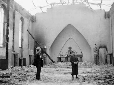 1938 - La chapelle après l'incendie